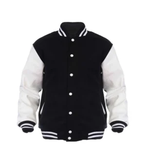 Letterman Black Fleece Varsity Jacket