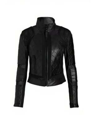 Alternative view of The Equalizer Jessie Cook Black Quilted Leather Jacket
