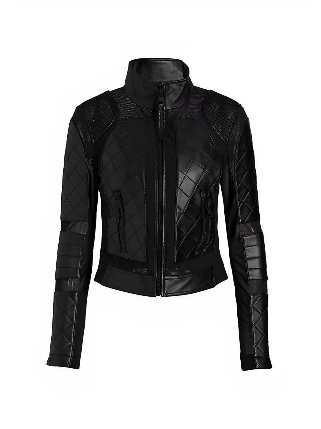 The Equalizer Jessie Cook Black Quilted Leather Jacket - Image 2