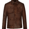 Jensen Ackles Supernatural 7 Brown Leather Jacket - Image 3