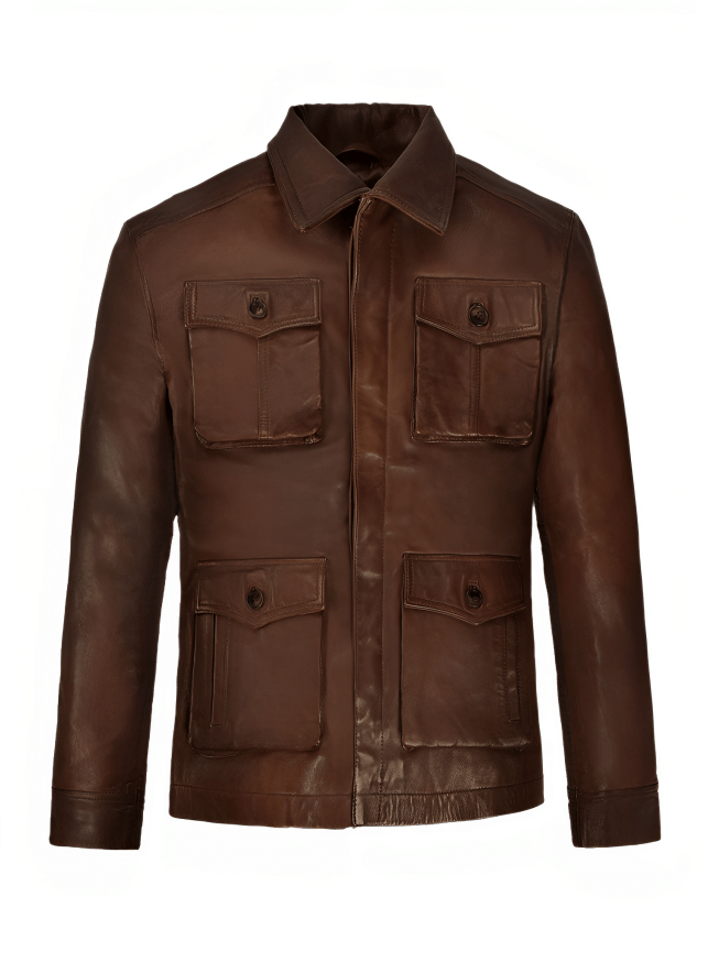 Jensen Ackles Supernatural 7 Brown Leather Jacket - Image 3