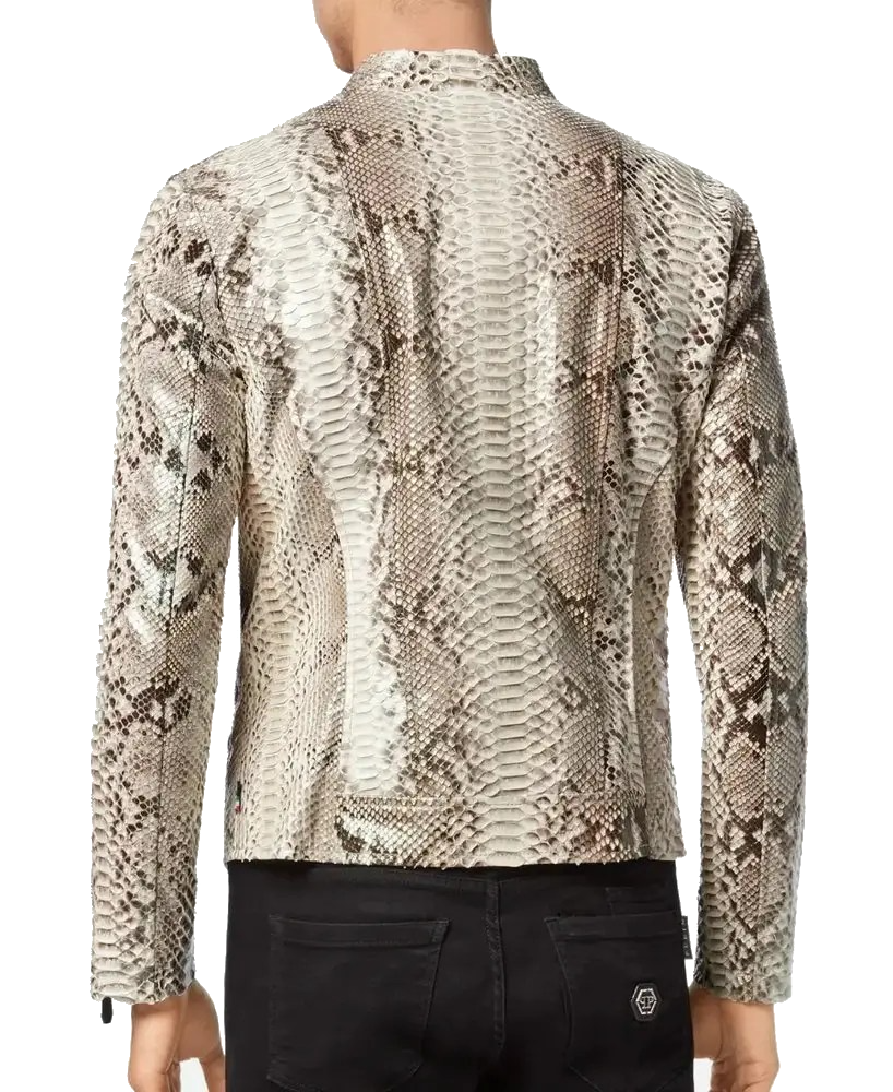 Fast X 2023 Jason Momoa Snake Print Leather Jacket - Image 3