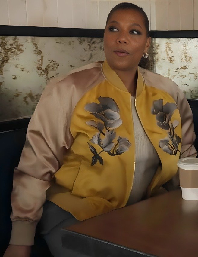 The Equalizer Queen Latifah S03 Floral Bomber Jacket - Image 3
