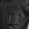 Men's Real Leather Safari Jacket Retro Blazer Coat Sylas Black - Image 5