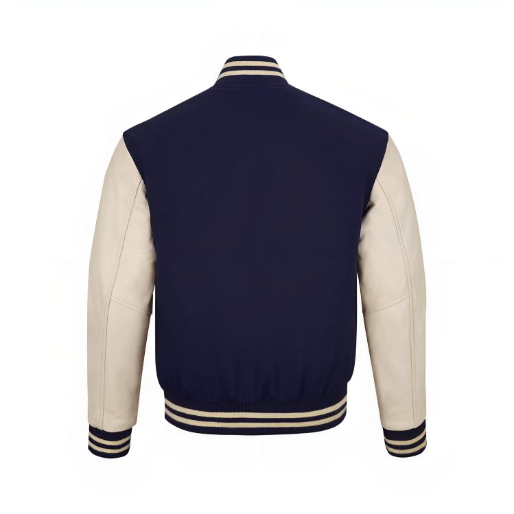 Classic Hybrid Varsity Letterman Jacket, Wool & Original Leather - Image 2