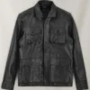 Men's Real Leather Safari Jacket Retro Blazer Coat Sylas Black - Image 9