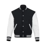 Warrior Hybrid Varsity Letterman Jacket Black & White