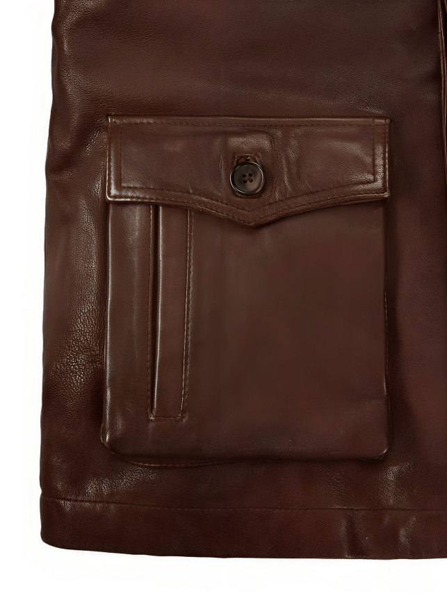 Jensen Ackles Supernatural 7 Brown Leather Jacket - Image 6