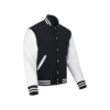 Warrior Hybrid Varsity Letterman Jacket Black & White - Image 4