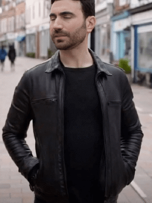 Alternative view of Brett Goldstein Ted Lasso S02 Roy Kent Leather Jacket