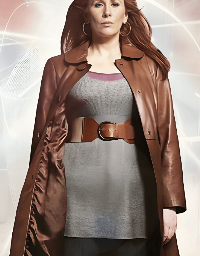 Doctor Who Donna Noble Leather Coat - Image 2