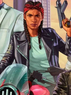 GTA-VI Female Protagonist Black Biker Jacket