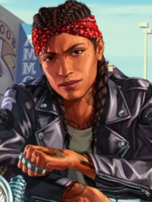 Alternative view of GTA-VI Female Protagonist Black Biker Jacket