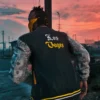GTA-VI Vagos Jacket for Letterman MP Male Black & White Varsity Jacket - Image 3
