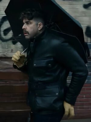 Alternative view of Harry Keshegian The Equalizer S02 Black Leather Jacket