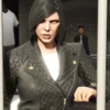 Protagonist GTA-VI Lady Black Leather Jacket - Image 2