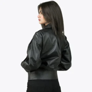 Alternative view of Women’s Biker Black Leather Jacket