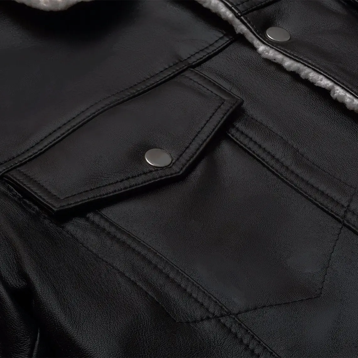 Women’s RAF B3 Aviator Shearling Sheepskin Trucker Jacket - Image 7