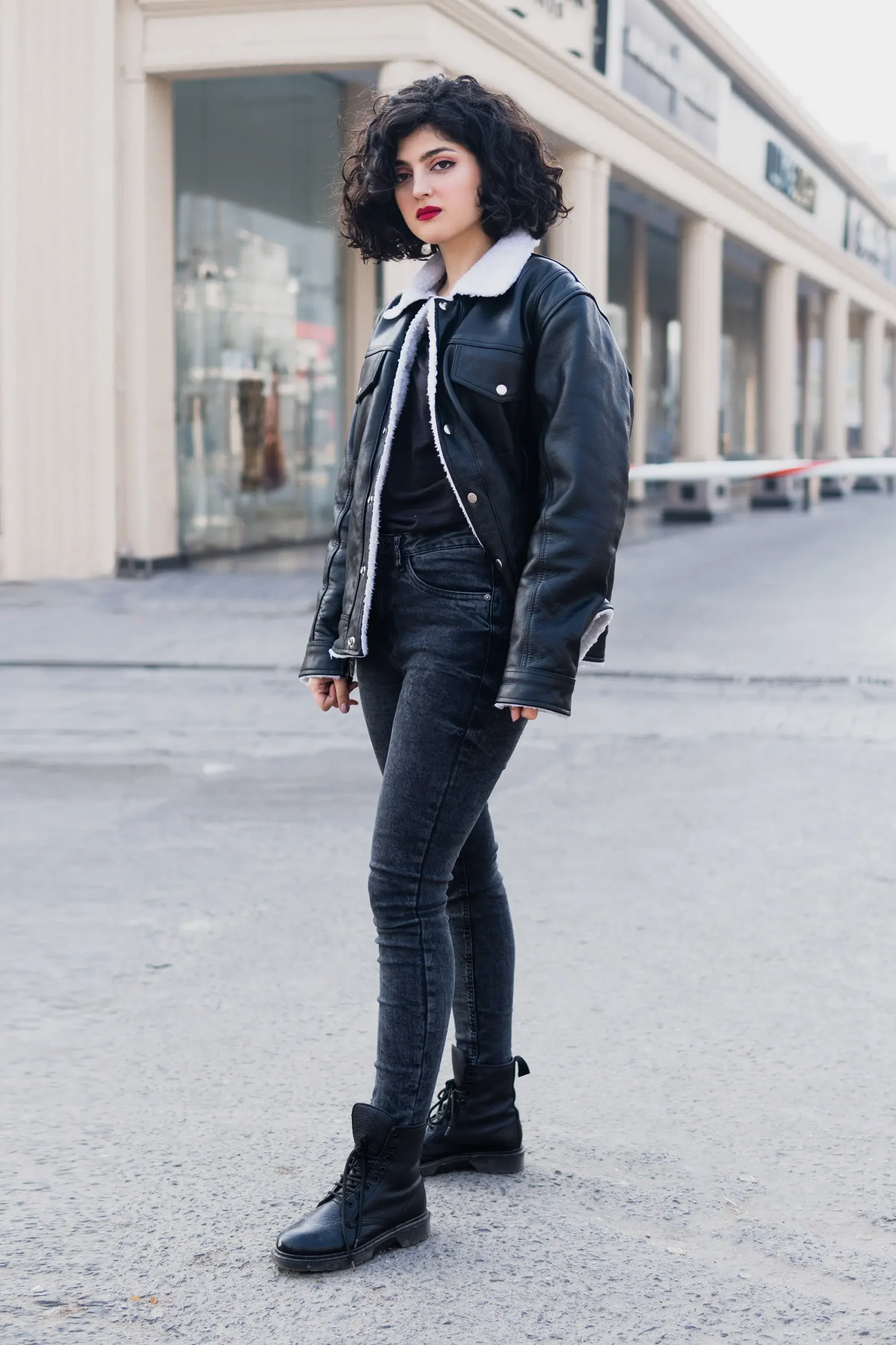 Women’s RAF B3 Aviator Shearling Sheepskin Trucker Jacket - Image 9