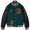 Classic Letterman Varsity Jacket Green & Black