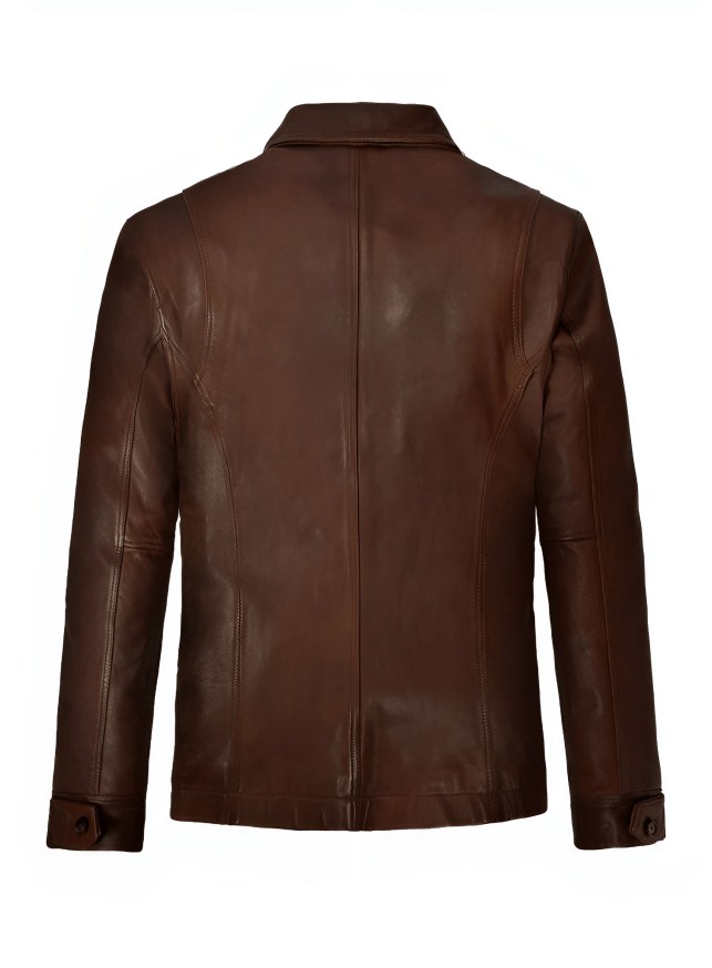 Jensen Ackles Supernatural 7 Brown Leather Jacket - Image 4