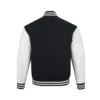 Warrior Hybrid Varsity Letterman Jacket Black & White - Image 2