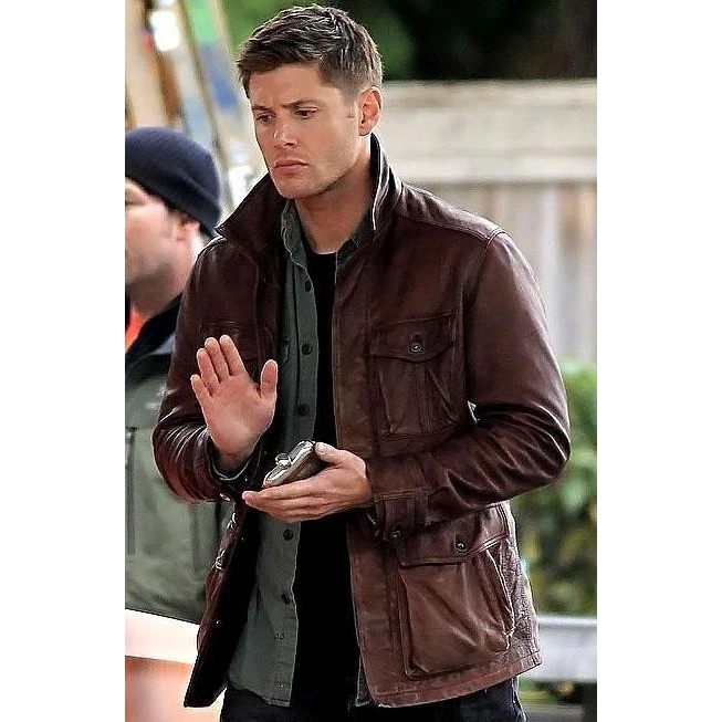 Dean winchester supernatural 7 brown leather jacket