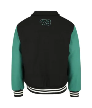 Alternative view of Men's Varsity Letterman Bomber Jacket black/Green