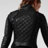 The Equalizer Jessie Cook Black Quilted Leather Jacket - Image 3