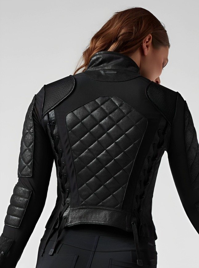 The Equalizer Jessie Cook Black Quilted Leather Jacket - Image 3