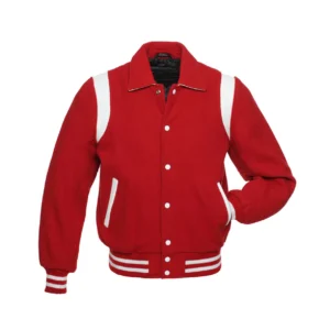 New Varsity Wool Letterman Jacket With Real Leather Sleeves