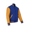 Classic Hybrid Varsity Letterman Jacket Bomber Style Wool & Leather - Image 3