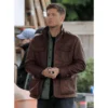 Jensen ross supernatural 7 brown leather jacket