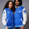 Blue & White Letterman Couple Varsity Jackets