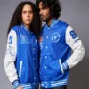 Blue & White Letterman Couple Varsity Jackets - Image 3