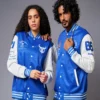 Blue & White Letterman Couple Varsity Jackets - Image 2