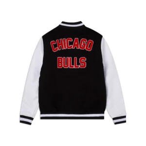 Alternative view of The Chicago Letterman Black Varsity Jacket