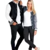 Couple Varsity Letterman Embroidered Alpha Phi Omega Jacket