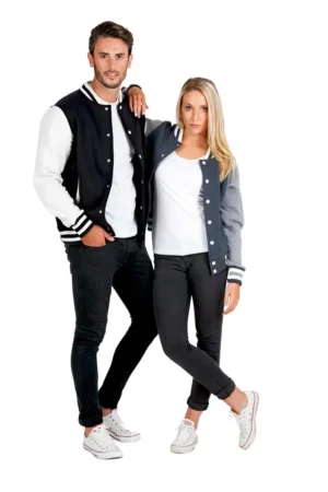 Couple Varsity Letterman Embroidered Alpha Phi Omega Jacket