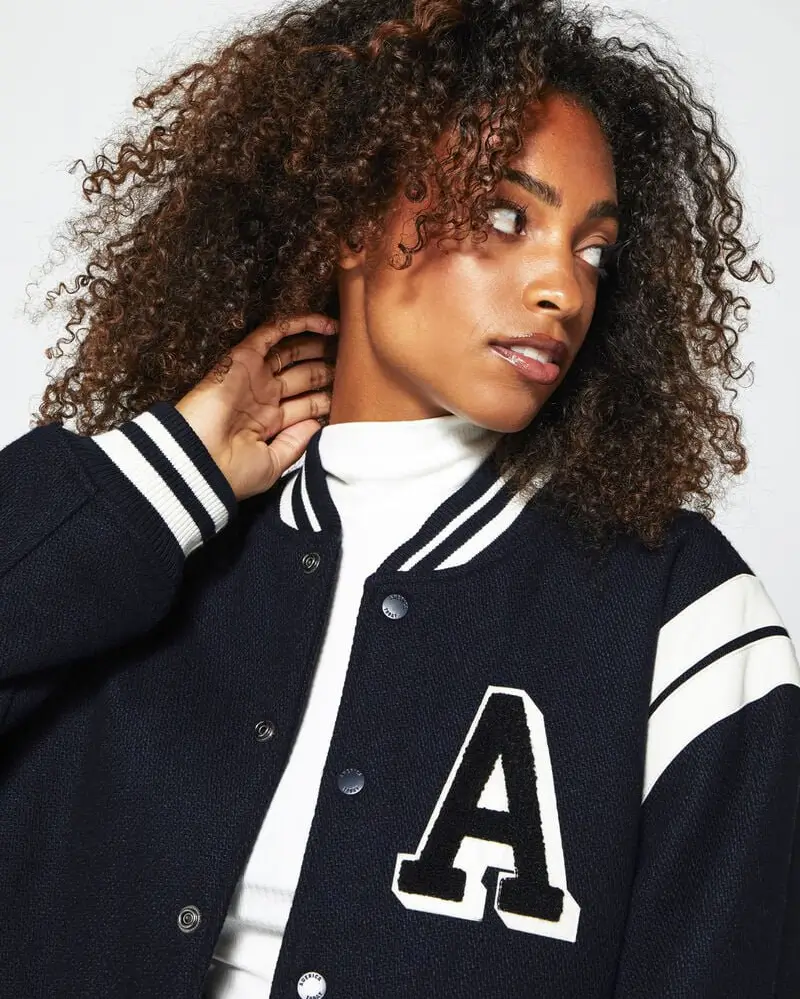 Classic Couple Letterman Varsity Jacket Stripe Style - Image 4