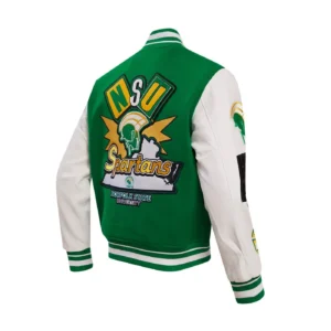 Alternative view of Pro Standard Classic Norfolk State University Kelly Green Varsity Jacket