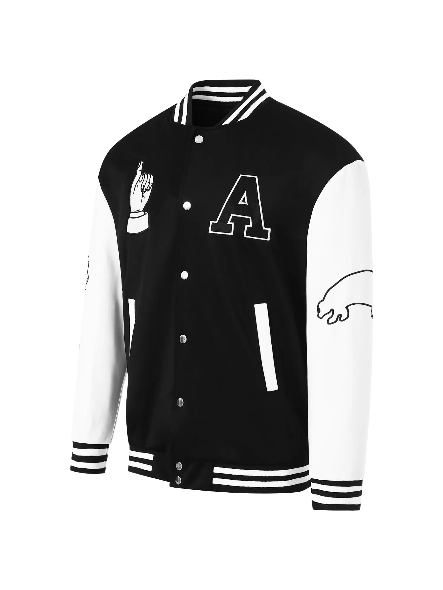 Men's Varsity Letterman Casual Baseball Jacket - Image 3