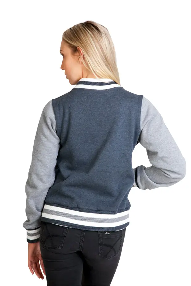 Couple Varsity Letterman Embroidered Alpha Phi Omega Jacket - Image 6