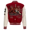 AMIRI Vintage Patch Letterman Red/Cream Wool & Leather Varsity Jacket - Image 3
