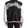 Brooklyn Nets Old English Block Letter Wool Varsity Jacket - Image 2