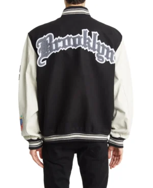 Alternative view of Brooklyn Nets Old English Block Letter Wool Varsity Jacket