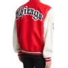 Chicago Bulls Letter Old English Wool Blend Varsity Jacket - Image 2
