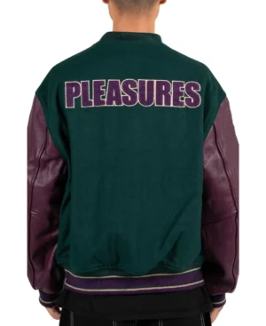 Alternative view of Collage Varsity Letterman Jacket Wool & Leather