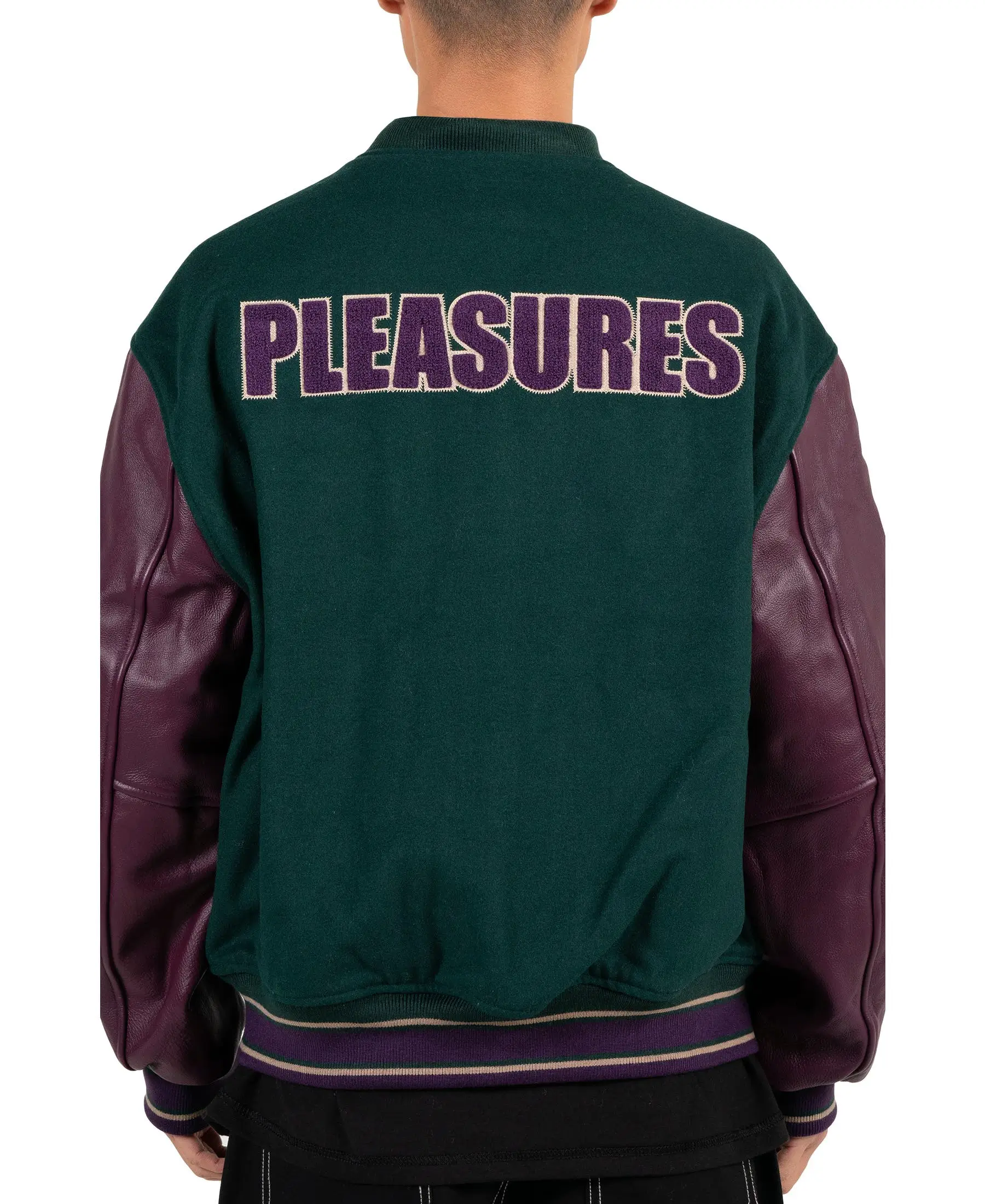Collage Varsity Letterman Jacket Wool & Leather - Image 2