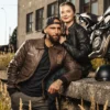Couple W-TEC Letterman Bomber Leather Jacket